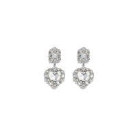 Self-Portrait Earrings with heart-shaped pendant