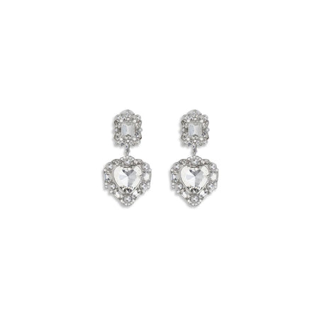 Self-Portrait Earrings with heart-shaped pendant