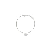 Self-Portrait Tennis necklace with bow pendant