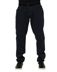 Dolce & Gabbana Black Cotton Tapered Denim Jeans