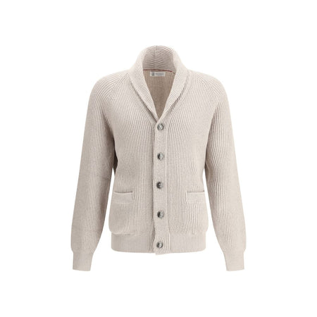 Brunello Cucinelli Beige Cotton Cardigan