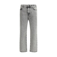 Fabiana Filippi Gray Cotton Straight-Leg Jeans