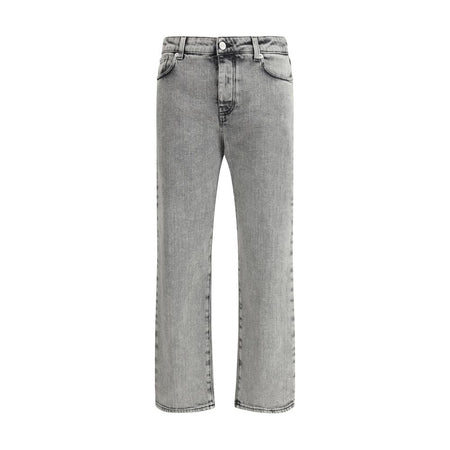 Fabiana Filippi Gray Cotton Straight-Leg Jeans