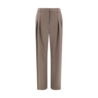 Loulou De Saison Bicolor Fleece Wool Flared Pants