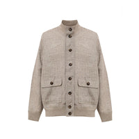 Gran Sasso Beige Linen Jackets & Coat