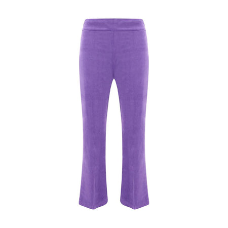 Avenue Montaigne Purple Cotton Casual Pants
