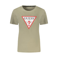 Guess Jeans Green Cotton Tops & T-Shirt