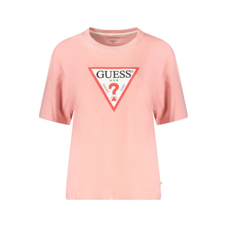 Guess Jeans Pink Cotton Women T-Shirt