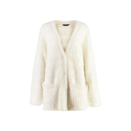 Balenciaga Wool Blend Jacquard Cardigan