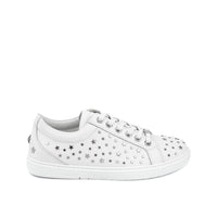 Jimmy Choo White Calfskin Low Top Sneakers