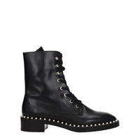 Stuart Weitzman Black Leather Ankle Boots