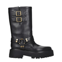 Celine Gold Leather Ankle Boots