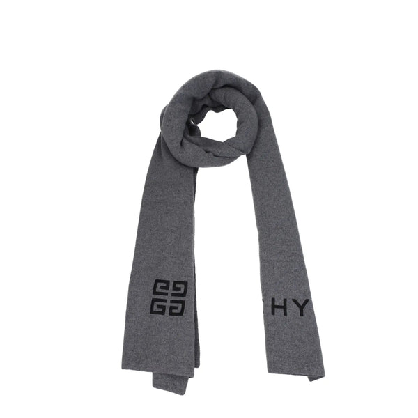 Givenchy Gray Wool Scarf by Givenchy