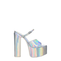 Valentino Garavani Gray Leather Platforms