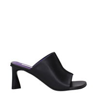 Stella McCartney Black Leather Stiletto Heels Sandals