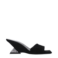 The Attico Black Leather Platforms