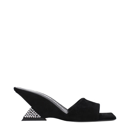 The Attico Black Leather Platforms