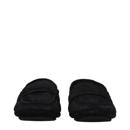 Dolce & Gabbana Black Leather Slip-On Loafers