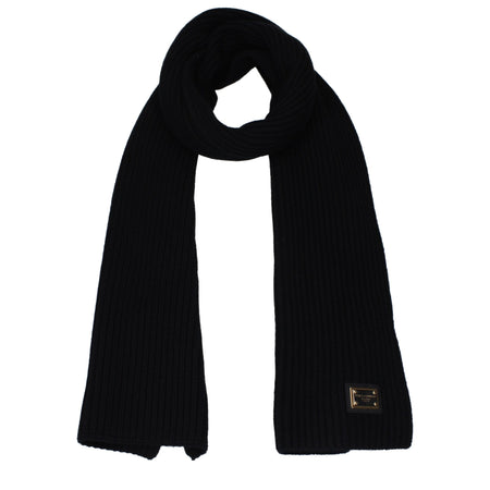 Dolce & Gabbana Black Cashmere Scarf