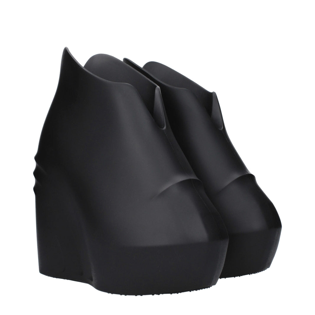 Givenchy Black Cotton Wedges Sandals