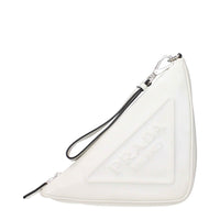 Prada White Leather Clutch Bag