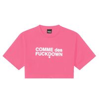 Comme Des Fuckdown Fuchsia Cotton Tops & T-Shirt