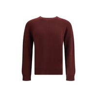 Jil Sander Bordeaux Fleece Wool Sweatshirt