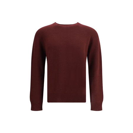 Jil Sander Bordeaux Fleece Wool Sweatshirt