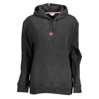 U.S. POLO ASSN. Black Cotton Women Sweater With Contrasting Details