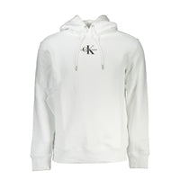 Calvin Klein White Cotton Men's Sweater with Hood
