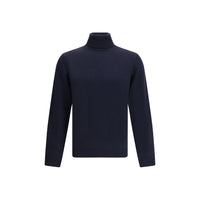 Roberto Collina Blue Merino Wool Turtleneck
