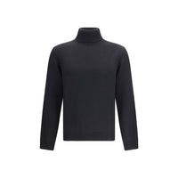 Roberto Collina Black Merino Wool Turtleneck