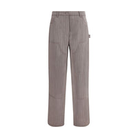 Golden Goose Brown Fleece Wool Casual Pants