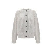 Brunello Cucinelli White Cashmere Cardigan
