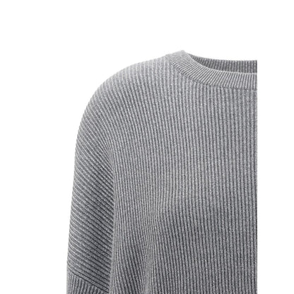 Brunello Cucinelli Gray Cotton Sweatshirt