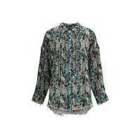 R13 Ruffle floral Shirt