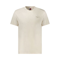 Tommy Hilfiger Beige Cotton Men T-Shirt