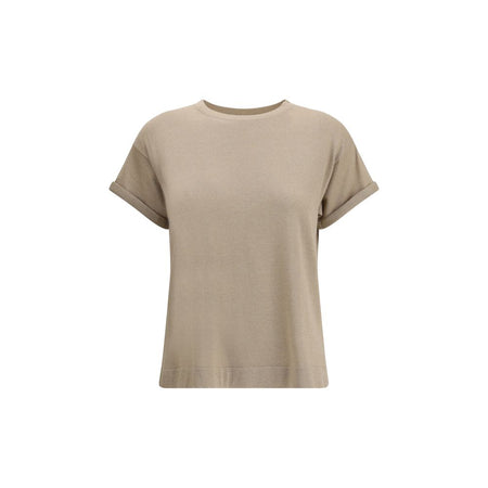 Brunello Cucinelli Beige Nylon T-Shirt