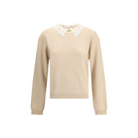 Fabiana Filippi Beige Fleece Wool Sweatshirt