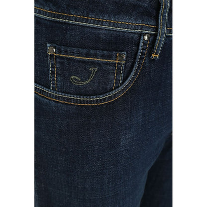 Jacob Cohen Blue Cotton Jeans & Pant