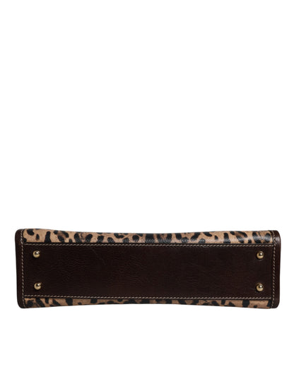 Dolce & Gabbana Multicolor Leopard Shopping Tote Shoulder WomenBorse Bag