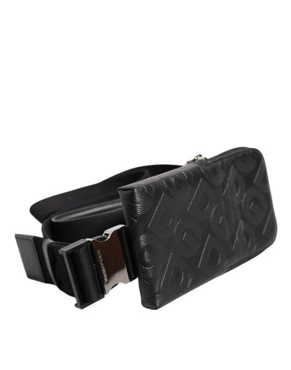 Dolce & Gabbana Gray DG Logo Mania Purse Phone Belt Waist Men Borse Bag