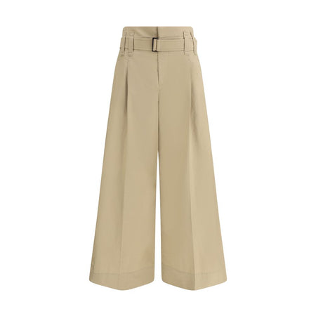Brunello Cucinelli Beige Cotton Cropped Pants