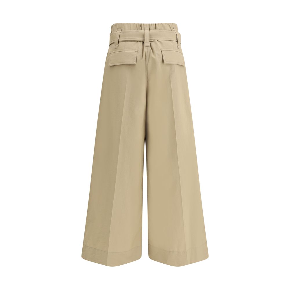 Brunello Cucinelli Beige Cotton Cropped Pants