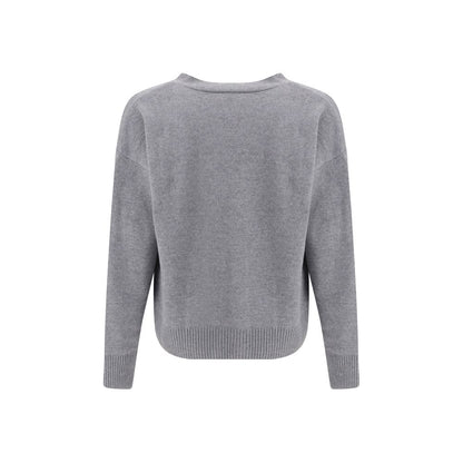 Ami Paris Gray Wool Cardigan