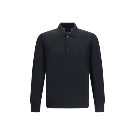Giorgio Armani Black Fleece Wool Sweatshirt