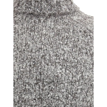 Brunello Cucinelli Gray Alpaca Vicugna Pacos Turtleneck