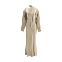 The Andamane Gold Viscose Casual Dress