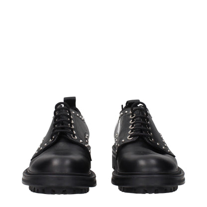Max Mara Black Leather Oxfords And Derbies
