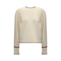 Thom Browne White Fleece Wool Sweatshirt
